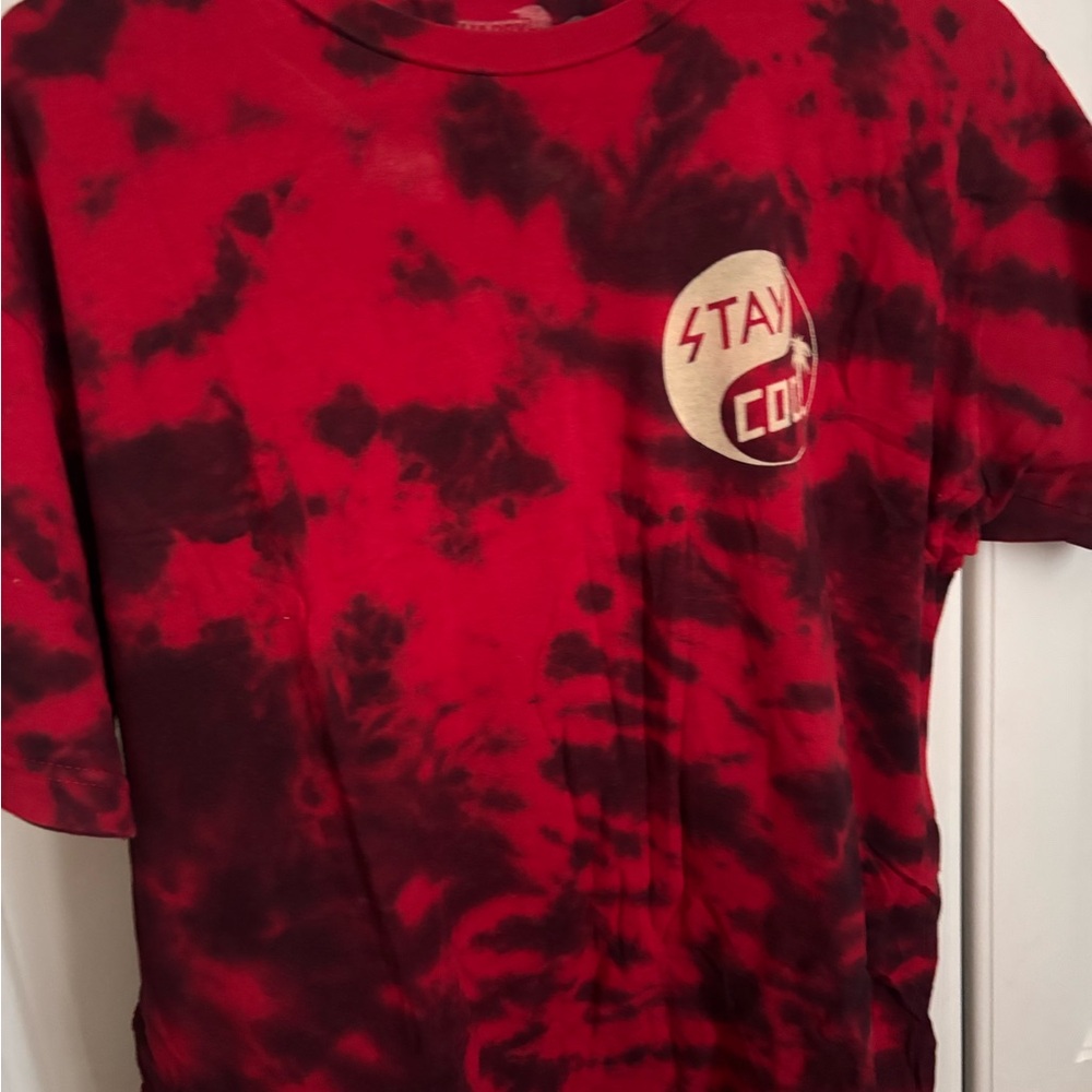 Red and Black Tie-Dye T-Shirt